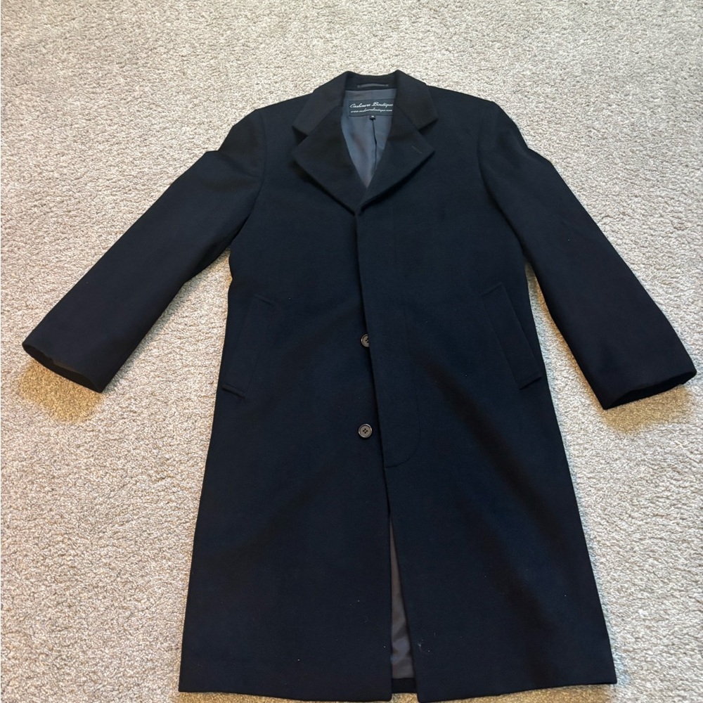 Black cashmere mens coat 38 Cashmere Boutique retails $749!!